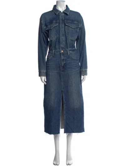 Pre-owned Pistola Long Dress In Blue