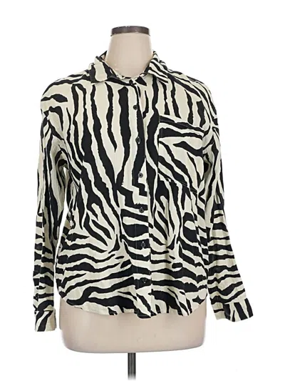 Pre-owned Pistola Long Sleeve Blouse In White