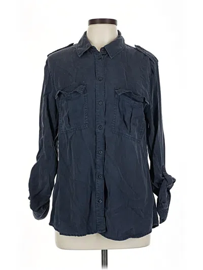 Pre-owned Pistola Long Sleeve Button Down Shirt In Blue