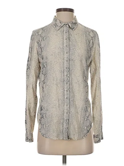 Pre-owned Pistola Long Sleeve Button Down Shirt In Silver