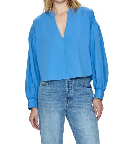 Pistola Lou Puff Sleeve Shirt In Blue Belle