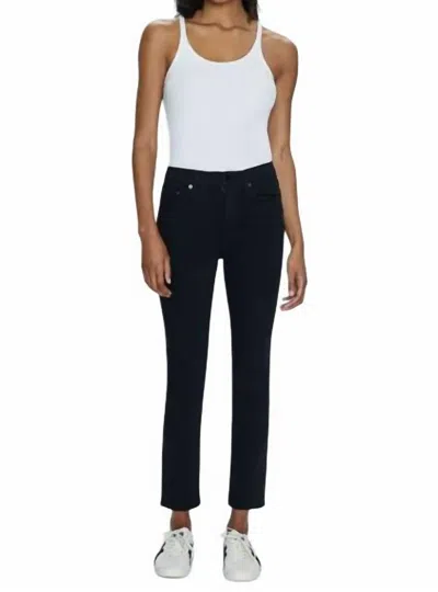 Pistola Madi Ankle Straight Leg Jeans In Noir