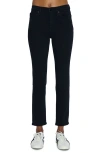 Pistola Teagan High Rise Vented Slim Cigarette Pants In Dark Vinyl In Noir