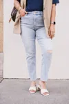 Pistola Madi High Rise Modern Slim Jeans In Infinite Distressed In Multi