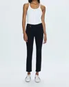 Pistola Madi High Rise Modern Slim Jeans In Noir In Black