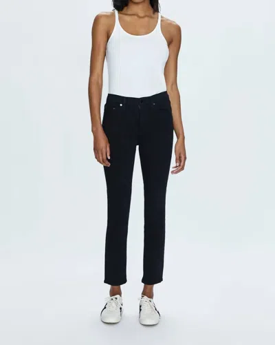 Pistola Madi High Rise Modern Slim Jeans In Noir In Black