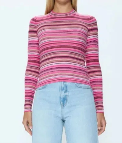 Pistola Madison Long Sleeve Crew Neck Sweater In Pink
