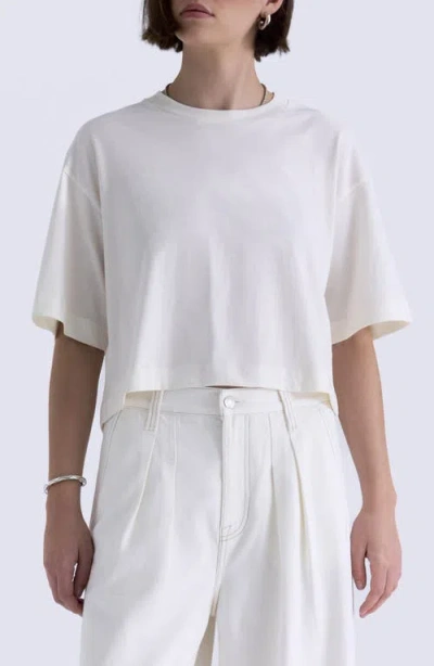 Pistola Mae Boxy Crop T-shirt In Neutral