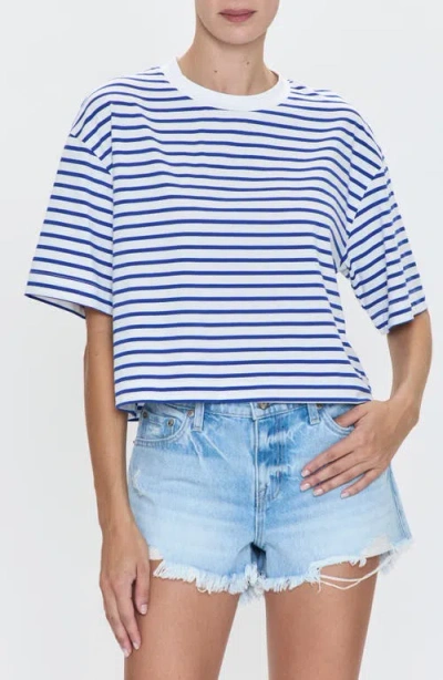 Pistola Mae Stripe Cotton Back Cutout Crop T-shirt