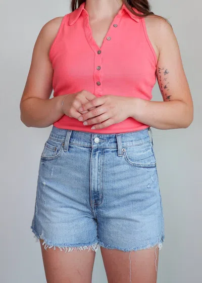 Pistola Maeve Distressed Cut Off Denim Shorts In Pier Vintage