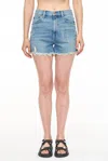 Pistola Nova High Rise Jean Shorts In Wave Vintage In Blue