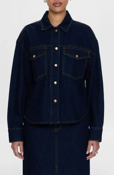 Pistola Mandy Oversize Denim Shirt Jacket In Countdown