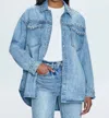 Pistola Mandy Oversized Shacket In Satellite In Multi