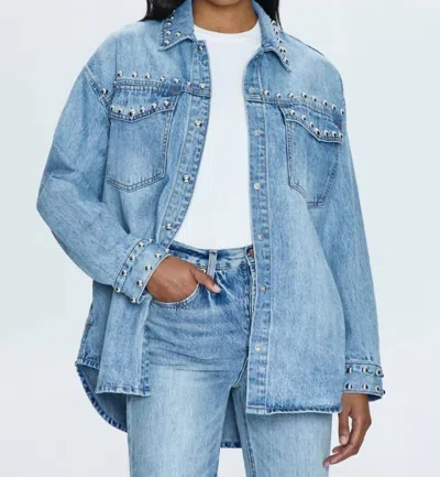 Pistola Mandy Oversized Shacket In Satellite In Multi
