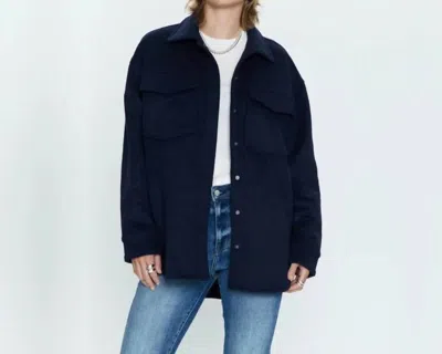 Pistola Mandy Oversized Shirt Jacket In Navy Sky