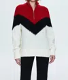 Pistola Maribel Colorblock Half-zip Sweater In Multi