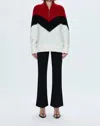Pistola Maribel Colorblock Half-zip Sweater In Burgundy