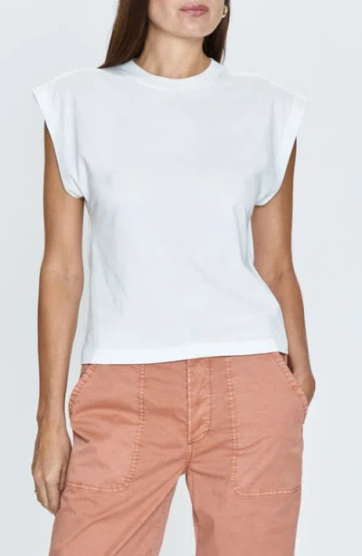Pistola Marina Extended Shoulder Cotton T-shirt In Le Blanc