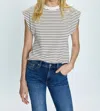 Pistola Marina Sleeveless Tee In Chestnut Stripe In Multi