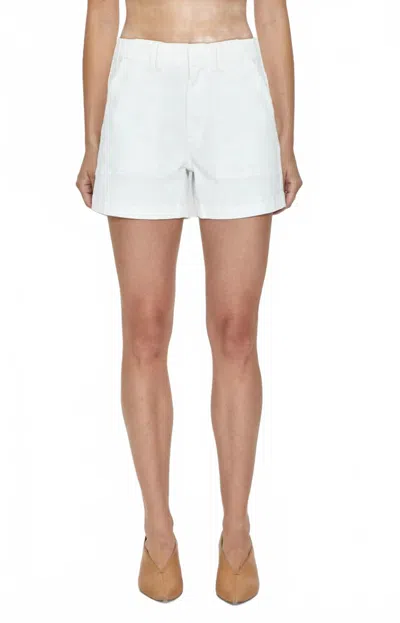 PISTOLA MARISSA HIGH RISE UTILITY SHORT IN WHITE