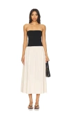 Pistola Mavo Strapless Midi Dress In Pepper & Salt
