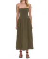 Pistola Mavo Tube Top Dress In Rich Olive In Green