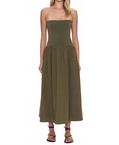 PISTOLA MAVO TUBE TOP DRESS IN RICH OLIVE