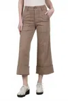 Pistola Maya Cuff Wideleg Pant In Biscuit In Nude