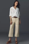 Shop Pistola Maya High-rise Cuffed Hem Wide-leg Pants In Yellow