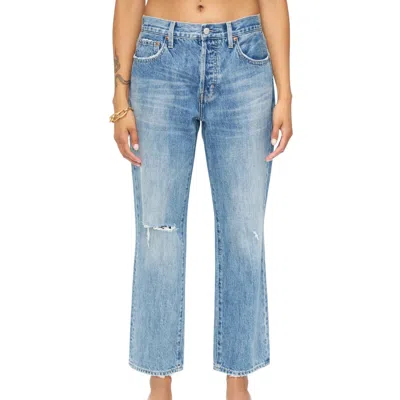 Pistola Maya Mid Rise Easy Straight Ankle Jean In Legacy Distressed In Blue