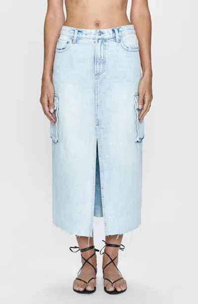 Pistola Mckayla Cargo Demin Midi Skirt In Parasol