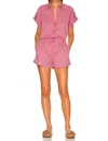 Pistola Meg Romper In Flamingo In Pink