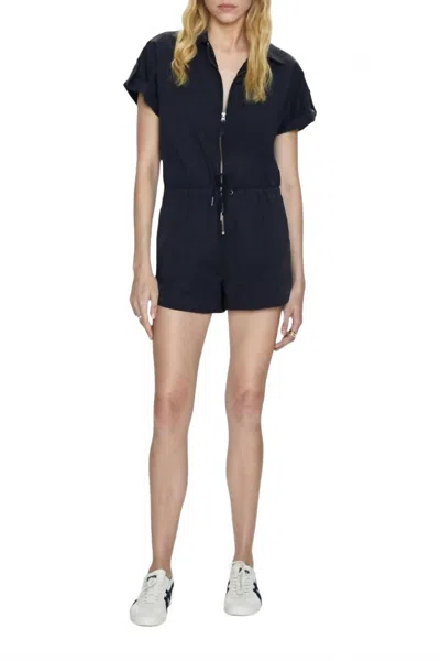 Pistola Meg Zip Front Romper In Fade To Black
