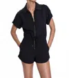 Pistola Meg Zip Front Romper In Fade To Black In Blue