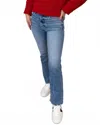 Pistola Mercer High Rise Crop Boot In Light Wash In Blue