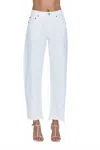Pistola Lexi Mid Rise Bowed Straight Leg Jeans In White