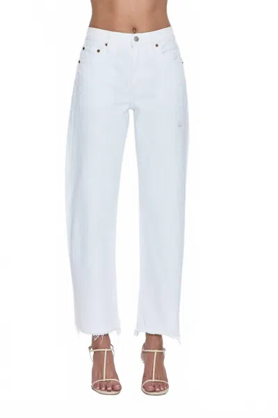 PISTOLA MID RISE BOWED STRAIGHT JEAN IN WHITE