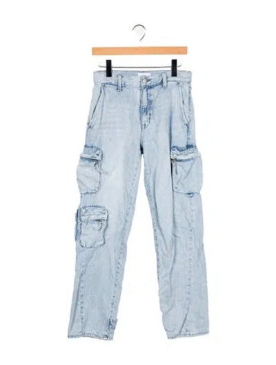 Pre-owned Pistola Mid-rise Straight Leg Jeans In Blue
