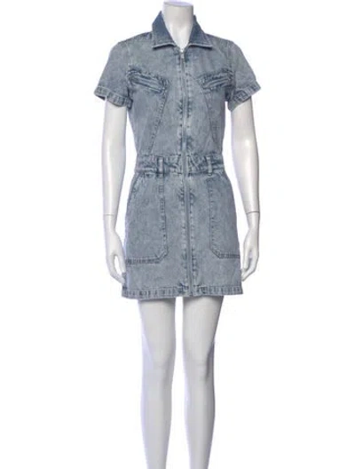 Pre-owned Pistola Mini Dress In Blue