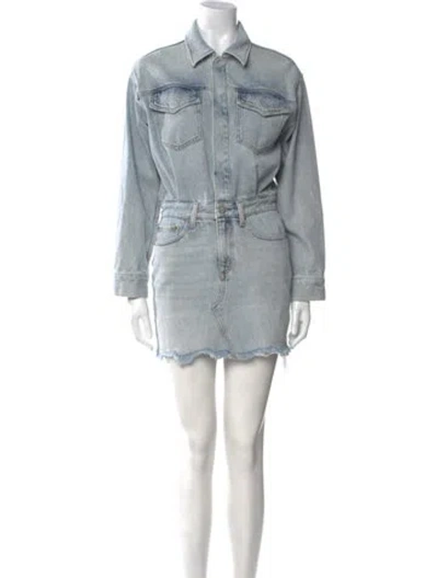 Pre-owned Pistola Mini Dress In Blue