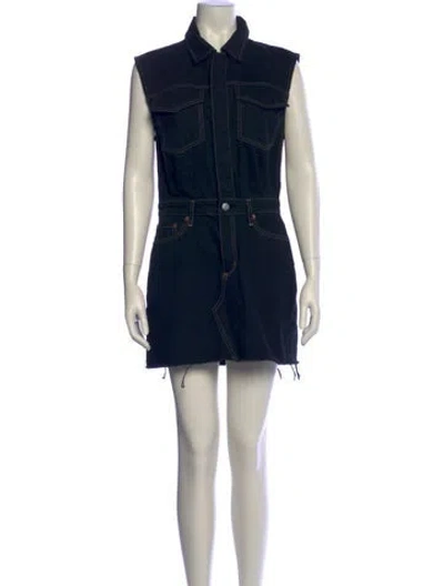 Pre-owned Pistola Mini Dress In Blue