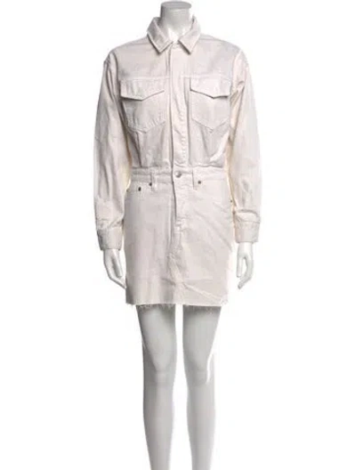 Pre-owned Pistola Mini Dress In White