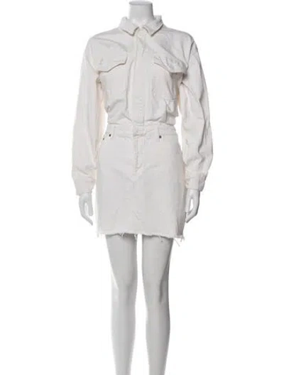 Pre-owned Pistola Mini Dress In White