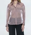Pistola Miranda Sheer Organza Shirt In Sugar Plum In Multi