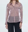 Pistola Miranda Sheer Organza Shirt In Sugar Plum In Multi