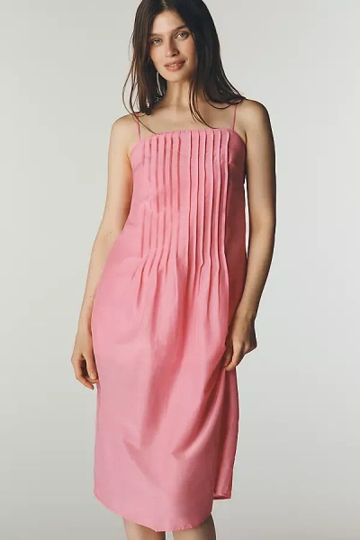 Pistola Misa Cotton Silk Midi Dress In Pink