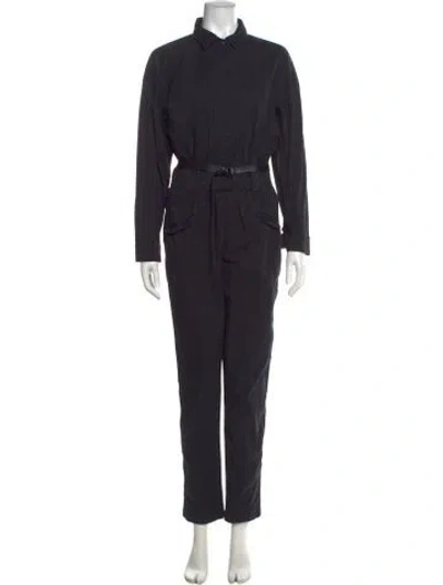 Pre-owned Pistola Mock Neck Jumpsuit In Black