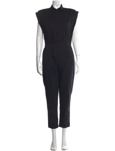 Pre-owned Pistola Mock Neck Jumpsuit In Black