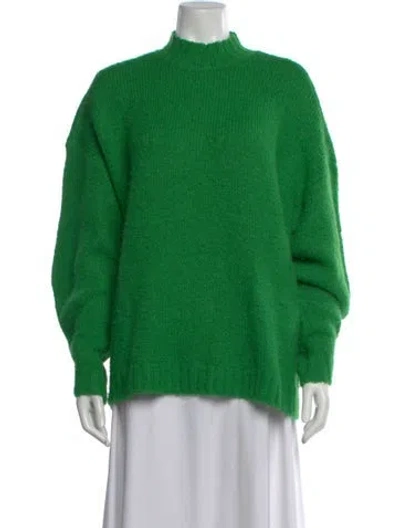 Pre-owned Pistola Mock Neck Sweater In Green