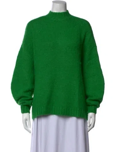 Pre-owned Pistola Mock Neck Sweater In Green
